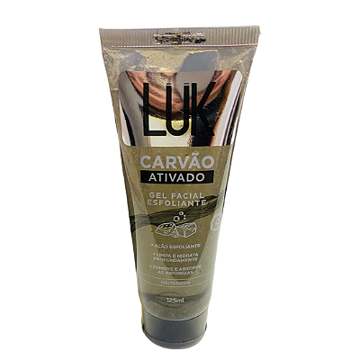 Gel Facial Esfoliante Carvão Ativado Luk
