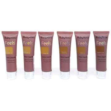 Base Líquida Feels Ruby Rose HB-8053 Group 03 - Kit c/ 06 unid