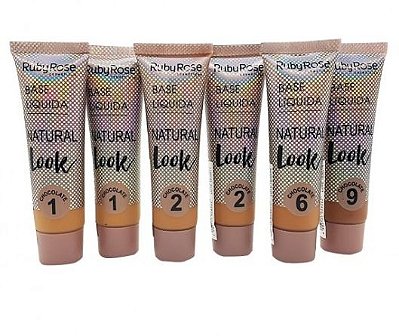 Base Liquida Natural Look Chocolate Group 3 Ruby Rose HB-8051 - Kit c/ 06 unid
