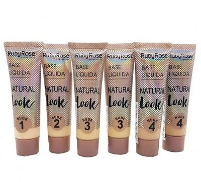 Base Liquida Natural Look Nude Group 1 Ruby Rose HB-8051 - kit c/06 unid