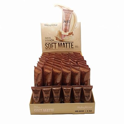 Base Liquida Soft Matte Ruby Rose HB-8050 Group 02 Bege - Box c/ 48 unid
