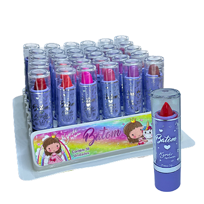 Batom Bastão Little Princess 3g Kyráv 737 - Box c/ 30 unid