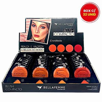 Blush Compacto Bella Femme BF10011 - Box c/ 32 unid