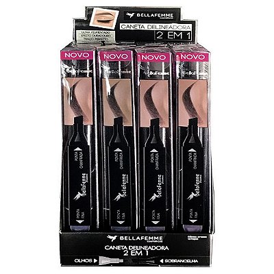 Caneta Delineadora 2 em 1 Bella Femme BF10055 - Box c/ 12 unid