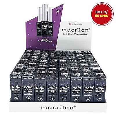 Cola para Cílios Preta a Prova D'água Macrilan CA-002 - Box c/ 56 unid