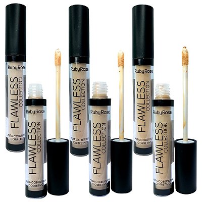 Corretivo Líquido Flawless Collection Ruby Rose HB-8080 Nude Group 01 - Kit c/ 06 unid