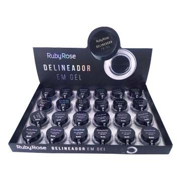 Delineador em Gel Black Ruby Rose HB-8401 – Box c/ 24 unid