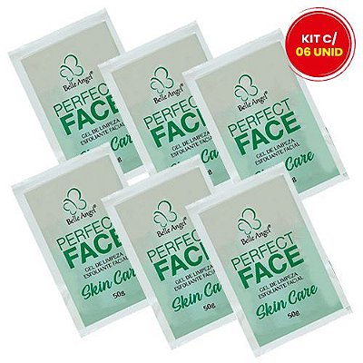 Gel Esfoliante Facial Perfect Face Belle Angel - Kit c/ 06 unid