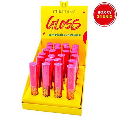 Gloss Labial com Pérolas Cristalinas Mia Make 1179 - Box c/ 24 unid