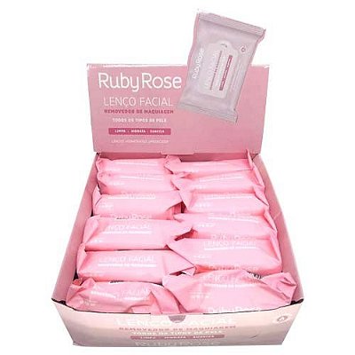 Lenço Removedor de Maquiagem Ruby Rose HB-200 – Box c/ 12 unid