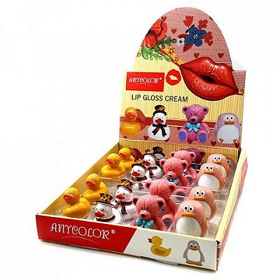 Lip Gloss Ursinhos Anycolor 1810 – Box c/ 16 unid
