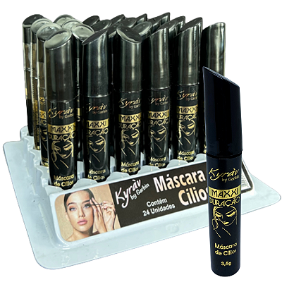 Máscara de Cílios Maxxi Duração Preto 3,5g Kyráv 740 - Box c/ 24 unid