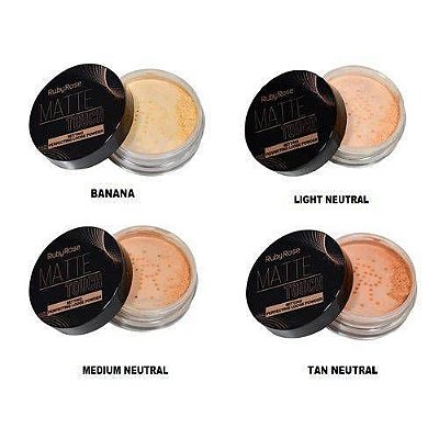 Pó Solto Matte Touch Loose Powder Ruby Rose HB-7222 - Kit c/ 04 unid