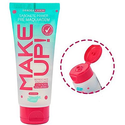 Sabonete Primer Pré Maquiagem com Ácido Hialurônico Make Up Dermachem