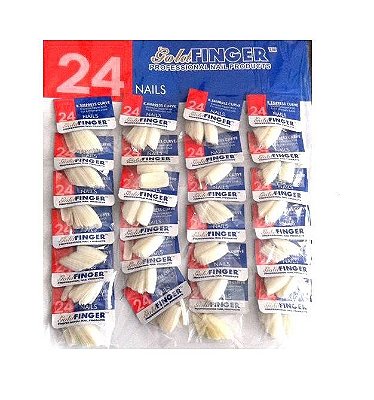 Unha Postiça Natural Interponte HS51701 – Cartela c/ 24 pacotes com 20 unhas cada