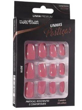 Unhas Postiças Macrilan Linha Premium Médio Nude UP305A
