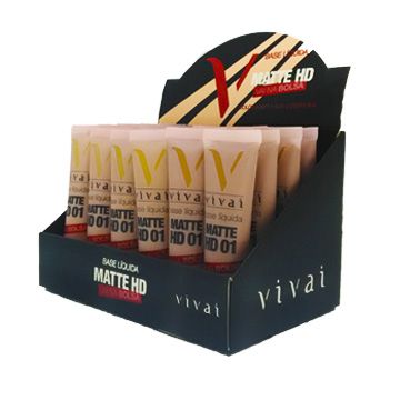 Base Liquida Matte HD Vai na Bolsa Vivai 1007 - Box c/ 24 unid