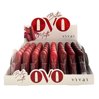 Batom Bastão Matte Ovo Vivai 3008.4.1 - Box c/ 48 unid