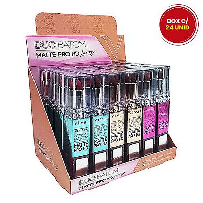 Batom Duo Matte Luxury Pro HD Vivai 3020 – Box c/ 24 unid
