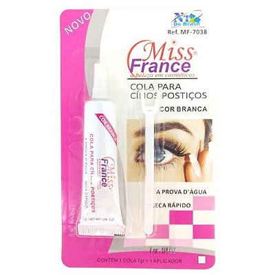 Cola para Cílios Postiços Branca Miss France MF-7038