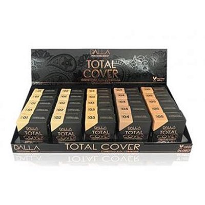 Corretivo Camuflagem Total Cover Cor 01 ao 05 Dalla DL0816 – Box c/ 25 unid