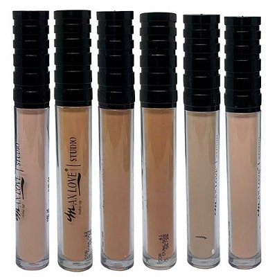 Corretivo Líquido Vegano Box 01 Cor 40 ao 45 Max Love - Kit c/ 06 unid
