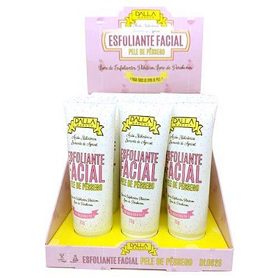 Esfoliante Facial Vegano Pele de Pêssego Dalla DL0826 – Box c/ 12 unid
