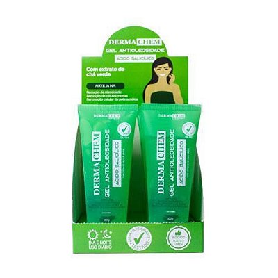 Gel Antioleosidade Ácido Salicílico Dermachem – Box c/ 06 unid