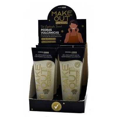 Gel Esfoliante Facial com Pedras Vulcânicas Make Out Dermachem – Box c/ 06 unid