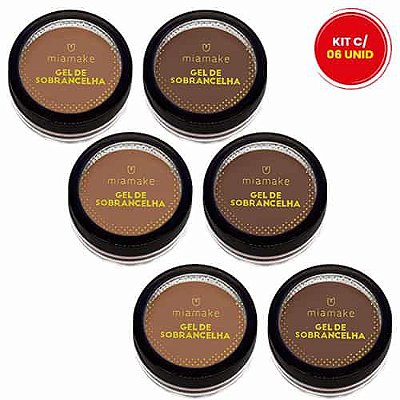 Gel para Sobrancelha Mia Make 1176 – Kit c/ 06 unid