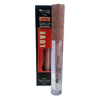 Gloss Lip Volumoso Vegano Cor 01 Max Love