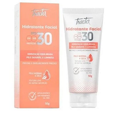 Hidratante Facial FPS 30 Pele Normal a Seca Tracta