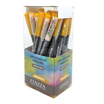 Lápis Delineador para Olhos Amarelo Fenzza FZ14009 – Box c/ 24 unid