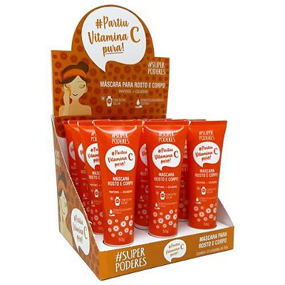 Máscara Bisnaga Vitamina C Super Poderes MFSP02 – Box c/ 12 unid