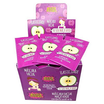 Máscara Facial Maçã Verde Super Poderes MVDSP01 - Box c/ 50 unid