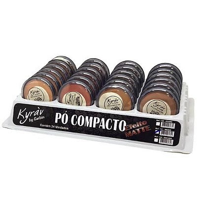 Pó Compacto Matte Cores Médias Kyrav 141 - Box c/ 24 unid
