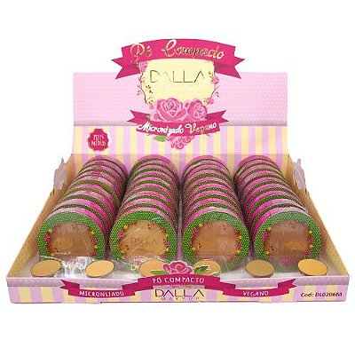 Pó Compacto Micronizado Vegano Peles Médias Dalla DL0206M - Box c/ 36 unid