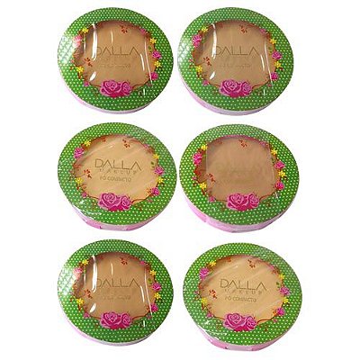 Pó Compacto Micronizado Vegano Peles Médias Dalla DL0206M - Kit c/ 06 unid