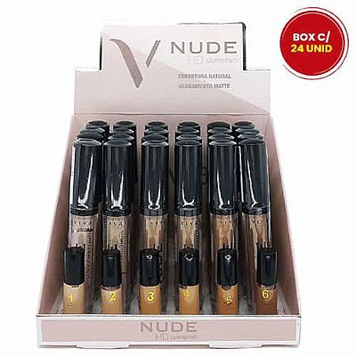 Corretivo Líquido HD Nude Efeito Matte Vivai 1080.1.1 – Box c/ 24 unid