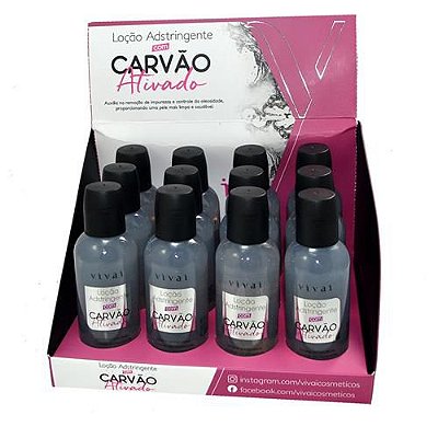 Loção Adstringente com Carvão Ativado Vivai 1093.5.1 – Box c/ 12 unid