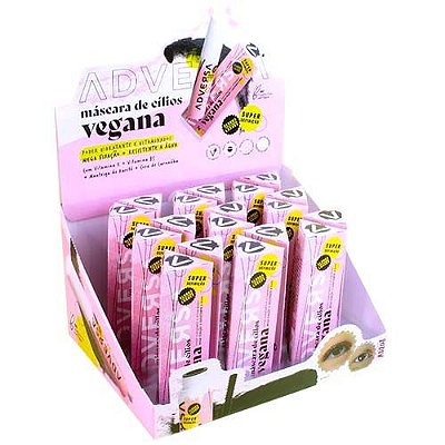 Máscara para Cílios Vegana Adversa AD208 – Box c/ 18 unid
