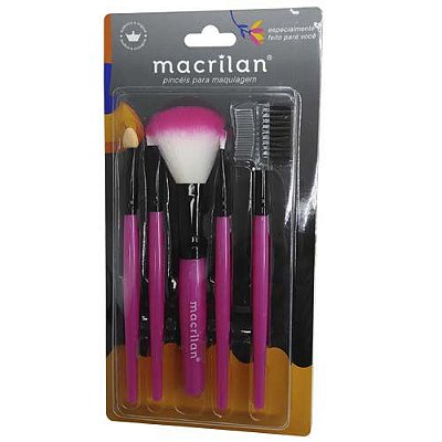 Kit Pincéis para Maquiagem Macrilan KP3-1