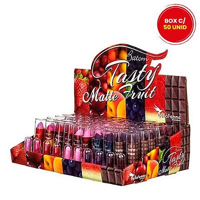 Batom Bastão Matte Fruit Tasty Bella Femme BF10025 - Box c/ 50 unid