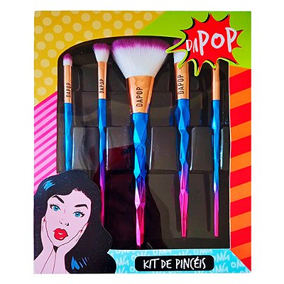 Kit de Pincéis Linha Prisma Dapop HB97089
