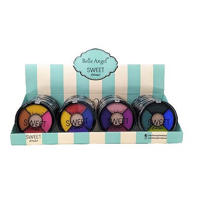Paleta de Sombras Sweet Colorful Belle Angel B078 - Box c/ 24 unid