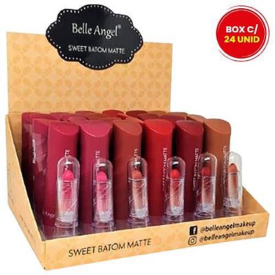 Batom Bastão Matte Sweet Belle Angel B085 - Box c/ 24 unid