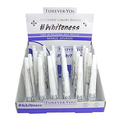 Delineador Líquido Branco Whiteness Forever You FY017 – Box c/ 30 unid