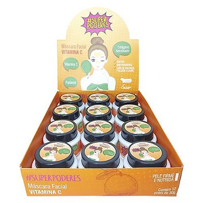 Máscara Facial Vitamina C Super Poderes VMCSP01 - Box c/ 12 unid