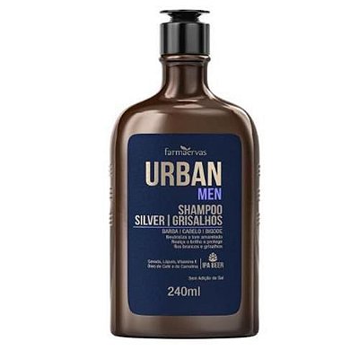 Shampoo Silver Grisalhos Urban Men IPA Farmaervas