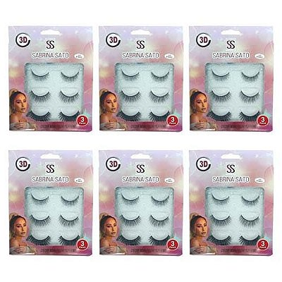 Kit de Cílios Postiços Magnéticos 3D-F001 Sabrina Sato SS-1236 – Kit c/ 06 unid